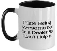 Distribuidor divertido. Odio ser genial, pero soy distribuidor, así que no puedo evitarlo. Tazas de café. Taza de café novedosa. Taza de té de cerámica con impresión de doble cara para mamá, papá, ami