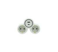 Distribuidor doble 2x conector con/u schuko W-72010