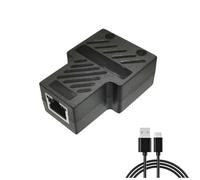 Distribuidor Ethernet 100 Mbps Conector de extensión de red RJ45 1 a 2 Cable alargador de red Internet