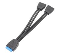Distribuidor interno USB - Distribuidor de cabecera USB, cable tipo Y | Cable de extensión USB 3.0 para placa base de ordenador, moldeado en Y de 19 pines, pines 1 a 2, para ordenadores portátiles