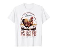 Distribuidor local de huevos Granjero de pollos Granja avícola Huevos frescos Camiseta