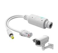 Distribuidor POE exterior, adaptador divisor POE,Distribuidor POE exterior impermeable de 48 V a 12 V - Ejecute la cámara en un de control de acceso de cable de red único, separador POE para