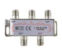 Distribuidor Sat & BK de 4 vías, 100 dB, apantallado, HD y Unicable, Sumergible