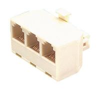 Distribuidor telefónico modular triple 6 posiciones 4 contactos elect