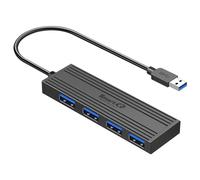 Distribuidor USB 3.0 de 4 puertos USB 3.0 ultradelgado, adecuado para MacBook, Mac Pro/Mini, iMac, Surface Pro, XPS, portátiles, unidades flash USB, disco duro móvil, impresoras y más