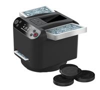 Distribuidor y barajador de Cartas 2 en 1, máquina de Reparto de Cartas giratoria de 360° con 4 Botones de repartidor inalámbricos, máquina barajadora de Cartas Recargable para UNO, Blackjack Black