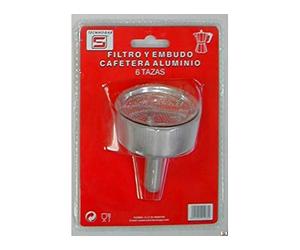 Distribuidora Ersa Filtro para Embudo Cafetera, Aluminio, Gris, 17,6 x 12,7 x 6,8 cm