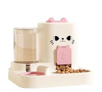 Distributore Automatico Cibo Gatti, Distributore automatico di cibo per cani e cani, Dosatore di cibo e acqua per animali domestici per Gatti, gattini, cani di Piccola Taglia e cuccioli (Pink)