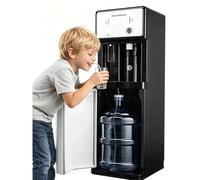 Distributore D'acqua con Caricamento Inferiore E 3 Impostazioni Di Temperatura,Refrigeratore Acqua Calda,Fredda E A Temperatura Ambiente Autonomo,Design Moderno Bianco E Nero per Casa,Cucina,Ufficio