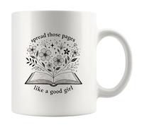 Distribuye Esas Páginas Como Una Buena Chica Amante De Los Libros Tazas Cerámica Taza De Café Con Asa Taza 330Ml Para Zumo Oficina Hogar