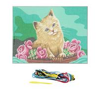 Distrifil KIT CANEVAS CHAT DANS PANIER