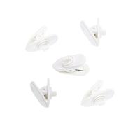 Distsinct® para los Auriculares 10pcs Giratorio 360 Grados Anti-Winding Clip Abrazadera Titular (Blanco)