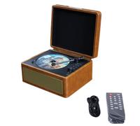 Disttocate Altavoz Bluetooth Inalámbrico Portátil, Reproductor Multifuncional CD Retro, Reproductor de Grabación de Audio Marrón