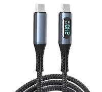 Disttocate Cable USB C con Pantalla LED Compatible con Vídeo 8K Cable de Carga USB C de 40 Gbps y 240 W
