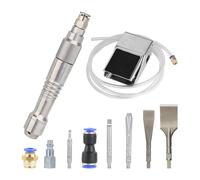 Disttocate Cincel Neumático de Aire Comprimido para Eliminar Yeso, Escoria de Soldadura, Piedra y Tallado de Madera. Raspador Neumático, Pala de Gas, 5 Cinceles con Pedal, Herramientas de Grabado.