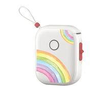 Disttocate Impresora TéRmica PortáTil Mini Impresora con Pegatinas Impresora para Almacenamiento Oficina Hogar Color Iris