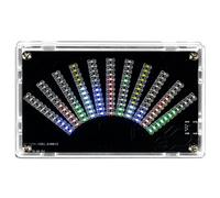 Disttocate Kit de Producción DIY de Pantalla de Luz Rítmica de Espectro Musical LED en Forma de Abanico Práctica de Componentes SMD TJ-56-714