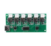 Disttocate Mini Humidificador USB Tipo C Kits de Bricolaje Generador de Niebla y Placa de Circuito del Controlador 6 Hoja de Atomizador de Película de Atomización de Nebulizador (A)