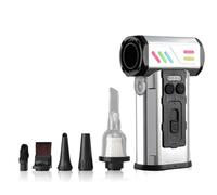 Disttocate Motor Sin Escobillas, Turbofán de Alta Potencia, 300.000 RPM, Ventilador A Chorro, Soplador de Polvo, Herramienta de Limpieza de Velocidad Variable, Color Plateado