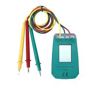 Disttocate Probador Trifásico Detector de Indicador de Fase Digital Medidor de Secuencia de Fase LED Probador de Voltaje 40V-600V CA