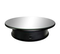 Disttocate Soporte de Exhibición de Espejo Giratorio Eléctrico 2 Velocidades Peso Máximo 3 Kg Plataforma Giratoria de 360 Grados Fotografía (Negro)