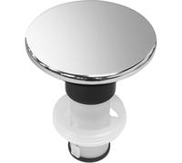 Disttocate Tapón de Desagüe para Lavabo de Baño Push& Seal, Cromado Pulido, Modelo 972098A, Diseño Emergente, Número de Pieza 35338-06XX