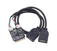 Disttocate Tarjeta Elevadora M.2 A USB Tarjeta de Expansión M.2 Key A+e de 480 Mbps A Puerto Dual USB2.0 con Cable Elevador para Win10