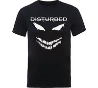 Rocks Off Camiseta y vela Disturbed – Scary Face – Unisex L Negra
