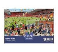 disturbios fanáticos del fútbol Puzzle De Madera Impermeable DIY Puzzles De 1000 Piezas para Adultos Colorido Rompecabezas Juegos Educativos