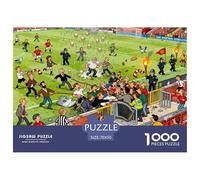 disturbios fanáticos del fútbol Puzzle De Madera Impermeable DIY Puzzles De 1000 Piezas para Adultos Colorido Rompecabezas Juegos Educativos