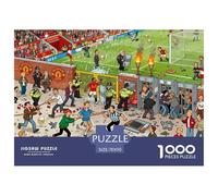 disturbios fanáticos del fútbol Puzzle De Madera Impermeable DIY Puzzles De 1000 Piezas Regalos para Adultos Colorido Rompecabezas Juegos Desafiantes