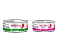 Disugual Dieta Gato Digestión Low Fat | Necesidades Nutricionales Especiales | Varios Sabores y Mezclas | (12x85Gr, 6X Conejo 6X Cerdo)