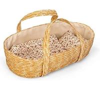 DISVALTOYS Capazo Moisés Mimbre para Muñecas 50 cm Incluye colchón y cojín Mini Mommy (muñeca no incluida)