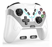 Diswoe Controlador para Switch/Switch Lite/Switch OLED, PRO Controller de despertador con un solo botón Luminous Turbo 6 Axis Gyro botón programable Soporte Android/iOS/PC Windows 7810