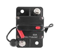 Disyuntor, 12-48V 60A Disyuntor universal Soportes de reinicio de fusibles Interruptor disyuntor impermeable para RV Yacht Barco