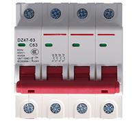 Disyuntor 4P Mini interruptor de aire MCB Protección contra sobrecarga corta 400 V Carcasa de PC resistente y duradera para el hogar Edificios de oficinas Edificios residenciales (él apuñaló)