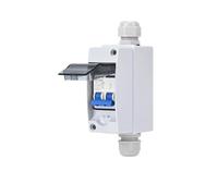 Disyuntor aislador de interruptor desconexión solar con caja combinadora fotovoltaica 16Amp 25Amp 32Amp 40Amp DC500V for exteriores/hogar(DZ47Z DC500V,10A)