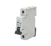 Disyuntor automático - disyuntor 1P, 10 A, curva C, color gris, ideal para protección eléctrica en instalaciones residenciales y comerciales.*