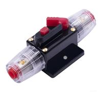 Disyuntor automático para audio de coche con interruptor de encendido y apagado, soporte de fusibles de aleación roja, dispositivo de protección de fuente de alimentación, 100 mm de longitud (60 A)