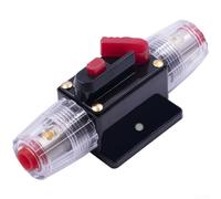 Disyuntor automático para audio de coche con interruptor de encendido y apagado, soporte de fusibles de aleación roja, dispositivo de protección de fuente de alimentación, 100 mm de longitud (125 A)