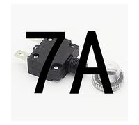 Disyuntor con interruptor térmico y pulsador de protección contra sobrecargas 3 A, 4 A, 5 A, 6 A, 7 A, A, 8 A, 10 A, 15 A, 18 A, 20 A, 25 A 30 A cubierta impermeable(7a)