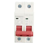 Disyuntor DC 1000V 50A 2P,Interruptor de Circuito Fotovoltaico,Interruptor Automático Magnetotérmico,para Sistema de Energía Solar y Sistema de Comunicación,Montaje en Carril DIN