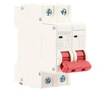 Disyuntor DC 500V 16A, MCB 2P Paneles solares fotovoltaico Protección contra Fugas eléctrica Interruptor de Corte de Aire, para Caja de Bus de generación de energía pequeña Sistemas DC