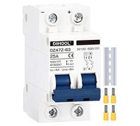 Disyuntor DC dz47 2P 25Amp 500V DC MCB Protección contra cortocircuito Interruptor de desconexión Aislador para panel solar Batería UPS Inversor fotovoltaico PV System