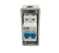 Disyuntor DC, Interruptor de Circuito Fotovoltaico Seccionador fotovoltaico CC CA 1000V caja de desconexión energía solar interruptor automático impermeable(16A)