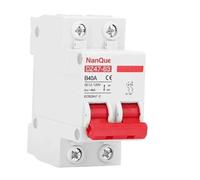 Disyuntor DC MCB 12V 24V 48V 60V 110V interruptor de protección de batería cortocircuito positivo negativo 2P 10A 20A 50A 100A 125A 150A(1P,50A)