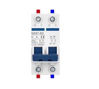 Disyuntor de CA con motor curvo 2P DZ47 D, 10A ~ 125A, 400V, máquina de interruptor de arranque, equipo industrial, bomba de agua de alta corriente(125A)