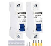 Disyuntor de CC dz47 1P 63Amp 500V DC MCB Protección contra cortocircuitos Desconexión Interruptor aislador para panel solar Batería UPS Inverter Sistema fotovoltaico fotovoltaico