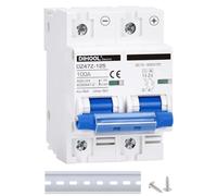 Disyuntor de CC dz47 2P 100Amp 500V DC MCB Protección contra cortocircuitos Desconexión Interruptor aislador para panel solar Batería UPS Inverter Sistema fotovoltaico fotovoltaico