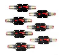 Disyuntor de circuito de 12 V 24 V CC con reinicio manual, incluye lengüetas de alambre y tubo termorretráctil, protege los sistemas de sonido y cargadores de batería en uso marino y RV (40 A)